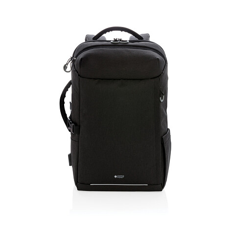 Рюкзак для путешествий Swiss Peak XXL из rPET AWARE™, 17’’, черный