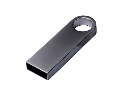 USB 2.0-флешка на 128 Гб с мини чипом и круглым отверстием, серебристый