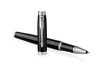 Ручка роллер Parker IM Core Black CT, черный/серебристый