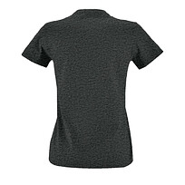 Футболка женская Imperial Fit Women, черный меланж, S