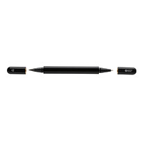 Ручка с двойным наконечником Swiss Peak Storm из переработанного алюминия RCS, черный