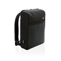 Антикражный рюкзак Swiss Peak 15   с RFID защитой и разъемом USB, черный