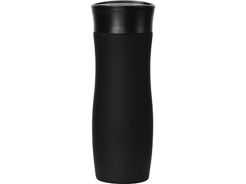 Вакуумная термокружка с кнопкой Streamline, Waterline, soft-touch, черный