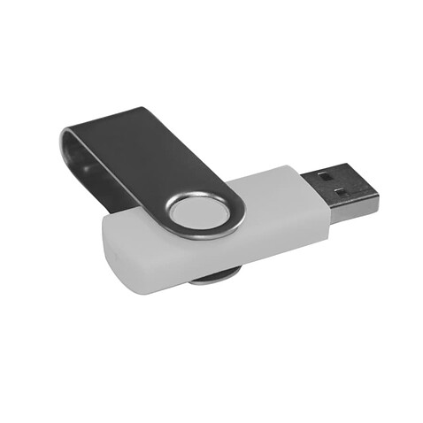 USB flash-карта  Dot  (8Гб), белый, 5,8х2х1,1см,пластик металл
