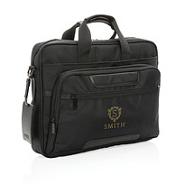 Сумка для ноутбука Swiss Peak Voyager из RPET AWARE™, 15,6 , черный