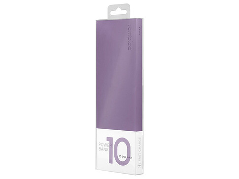 Внешний аккумулятор Rombica NEO ARIA Orchid, 10000мАч, Soft-touch, PD, QCharge, Type-C, сиреневый