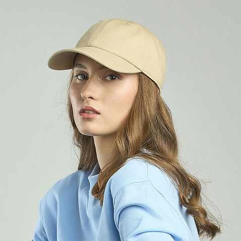 Бейсболка DAD HAT-S, 6 клиньев, металлическая застежка, бежевый