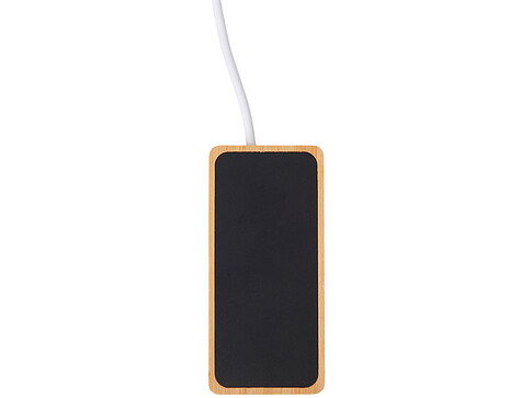 USB хаб с подсветкой лого Reedia S5, 3*USB, 1*Type C, бамбук, черный
