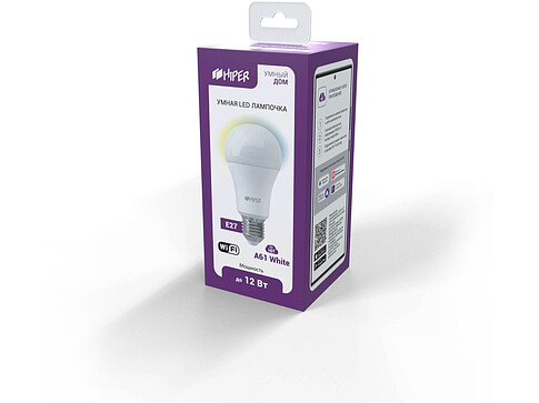 Умная лампочка HIPER IoT A61 White