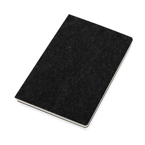 Блокнот Phrase из переработанных фетра и бумаги GRS, А5, 80 г/м², черный
