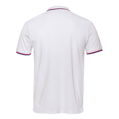 Рубашка поло мужская триколор STAN хлопок/полиэстер 185, 04RUS, Белый,  (10/1)  (54/XXL)