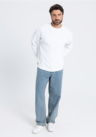 Свитшот унисекс STAN футер без начёса, 350, 96, Белый,  (10/1)  (44/XS)