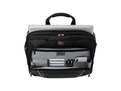 Портфель для ноутбука 15'' WENGER Sensor, черный, полиэстер/ПВХ, 40 x 15 x 33 см, 9 л