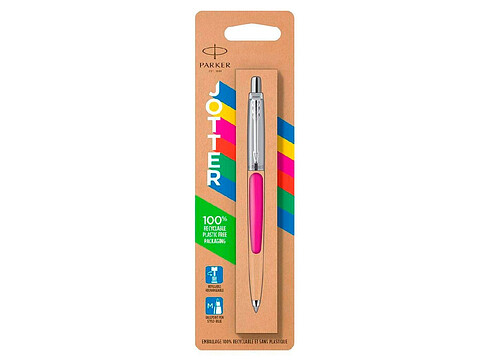 Шариковая ручка Parker Jotter ORIGINALS MAGENTA, стержень: M blue ЭКО-УПАКОВКА