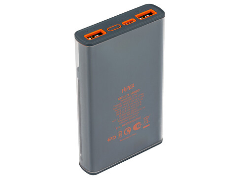 Внешний аккумулятор CORE X, 10000 mAh, черный