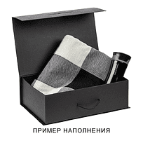 Подарочная коробка, размер 39*26,3*11 см, Solution Prestige Big Case Soft с магнитным клапаном и ручкой , черная