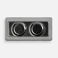 Значок Magnet Matto, серебристый глянцевый