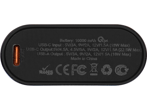 Внешний аккумулятор с QC/PD Qwik, 10000 mah, черный