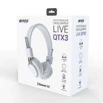 Наушники головные беспроводные Hiper LIVE QTX3, белые