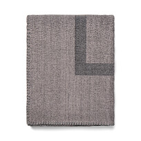 Плед VINGA Monogram из переработанного полиэстера GRS, 170x130 см, серый