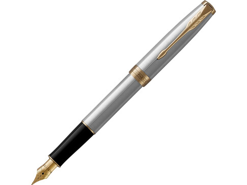 Ручка перьевая Parker Sonnet Core Stainless Steel GT, серебристый/золотистый