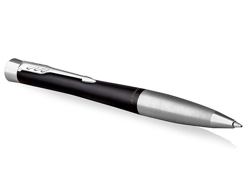 Ручка шариковая Parker модель Urban Muted Black CT в футляре, черный/серебристый