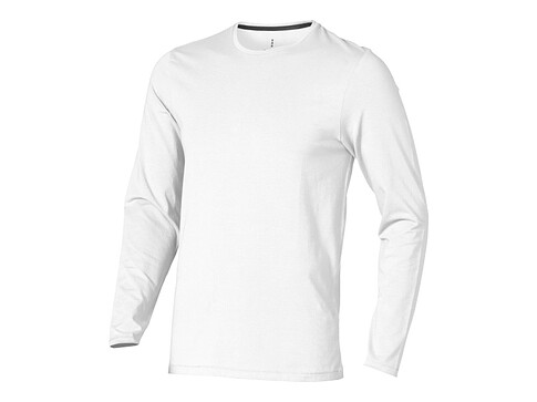 Ponoka мужская футболка из органического хлопка, длинный рукав, белый, XS