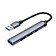 USB-хаб USB-A 3.0 + 2xUSB-A 2.0 + USB-C, серый, Deppa