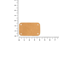 Лейбл кожаный Beta, S, бежевый