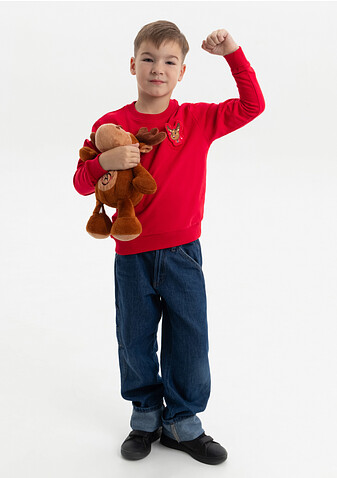Свитшот детский STAN футер без начёса, 260, 63J, Красный,  (14)  (6 лет)