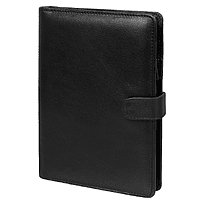Ежедневник в суперобложке Country Leather Sky A5+ из нат. кожи, черный, недатированный, с магнитным клапаном, с блокнотом в подарочной коробке