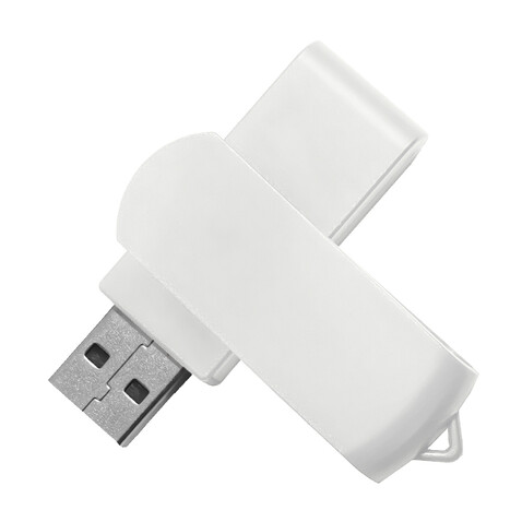 USB flash-карта SWING (8Гб), белый, 6,0х1,8х1,1 см, пластик