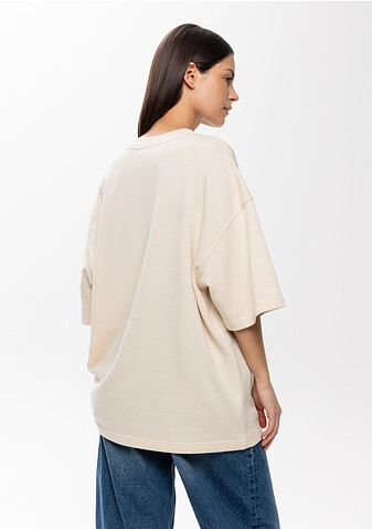 Футболка унисекс оверсайз STAN хлопок/полиэстер 260, 40, Молочный,  (11)  (44/XS)