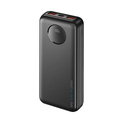 Внешний АКБ NRG Turbo V4 10000 мА-ч, дисплей, черный, Deppa