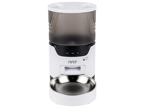 Умная Wi-Fi кормушка IoT Pet Feeder, 3000 мл, белый/черный