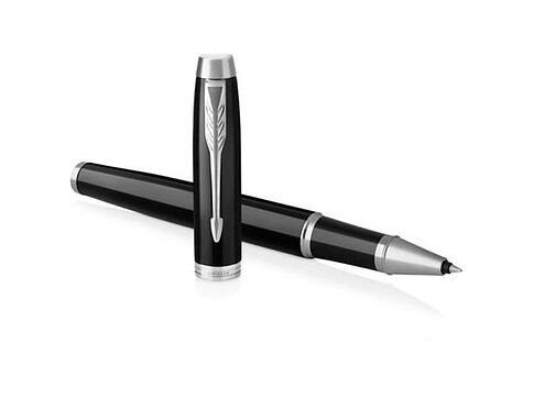 Ручка роллер Parker IM Core Black CT, черный/серебристый