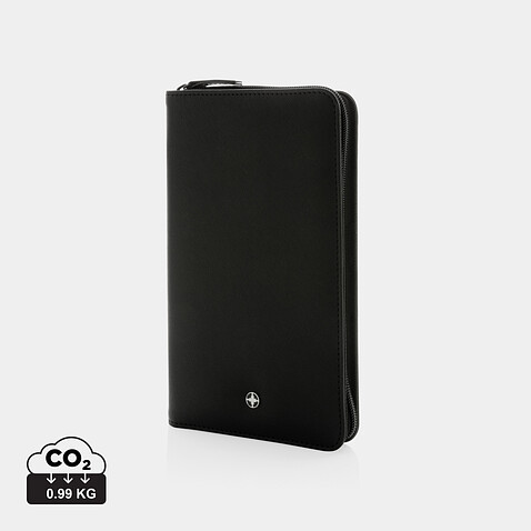 Дорожный органайзер Swiss Peak Heritage из rPU RCS с RFID-защитой, черный