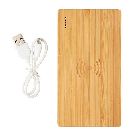 Экологичный внешний аккумулятор Bamboo, 4000 mAh, коричневый