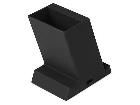 Беспроводная зарядка-подставка с подсветкой Glow box, черный