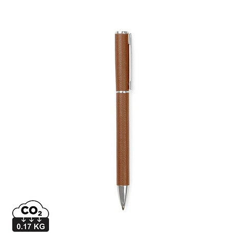 Шариковая ручка VINGA Timo из переработанного алюминия, коричневый