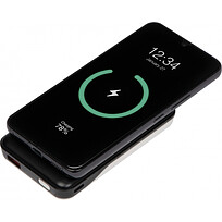 Внешний аккумулятор Ventura, 10000 mAh с беспроводной зарядкой, черный