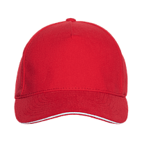 Бейсболка с кантом STAN 5 клиньев хлопок 280, 11K, Красный,  (14)  (56-58/ONE SIZE)