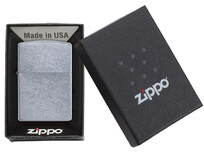 Зажигалка ZIPPO Classic с покрытием Street Chrome™, латунь/сталь, серебристая, матовая, 38x13x57 мм