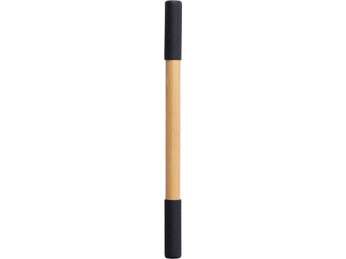 Вечный карандаш и ручка из бамбука Black bamboo, натуральный и черный