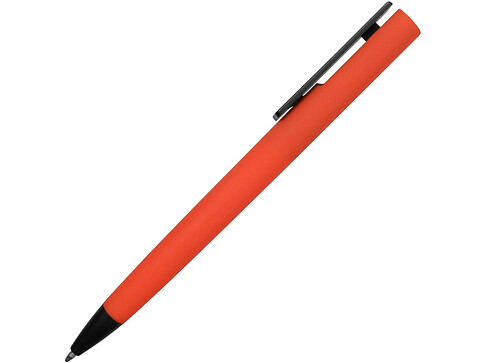 Ручка пластиковая soft-touch шариковая Taper, красный/черный