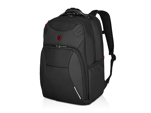 Рюкзак WENGER Cosmic 17, чёрный, переработанный ПЭТ/ПВХ/полиэстер, 34 x 23 x 49 см, 30 л