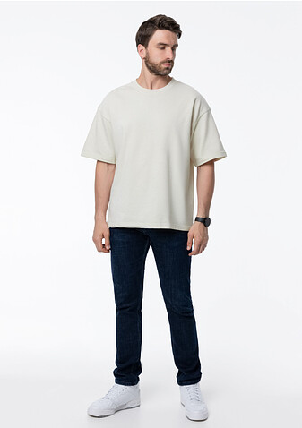 Футболка унисекс оверсайз STAN хлопок/полиэстер 260, 40, Молочный,  (11)  (44/XS)