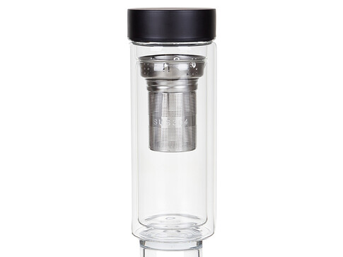 Стеклянная термобутылка Glassir, 500мл, черный