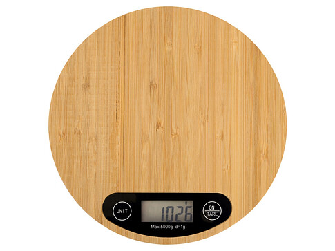 Бамбуковые кухонные весы Scale, натуральный