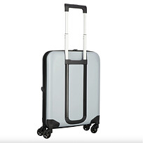 Чемодан складной Rollink FLEX LIGHT 55x40x20 см, 4 колеса, светло-серый, серебряный